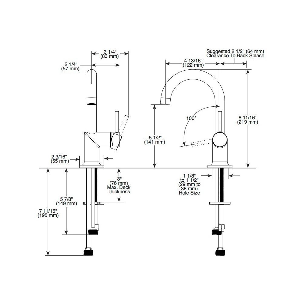 Brizo 65175LF-BL-ECO Odin Single Handle Lavatory Matte Black 2