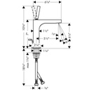 Hansgrohe 39031001 Axor Citterio Single Hole Faucet Chrome 2