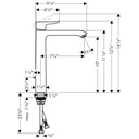 Hansgrohe 31082001 Metris 260 Single Hole Faucet Tall Chrome 2