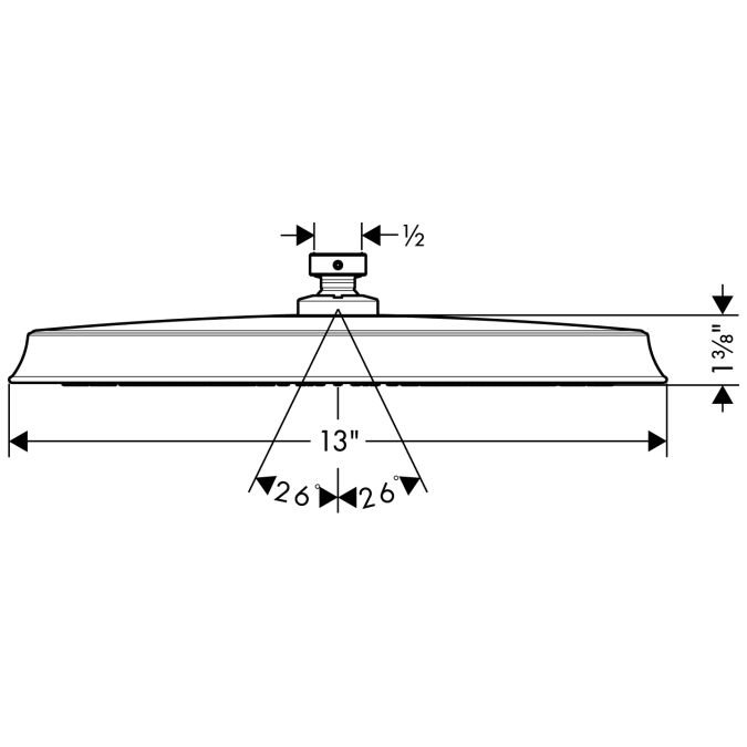 Hansgrohe 28428001 Raindance C 300 AIR 1 Jet Showerhead Chrome 2