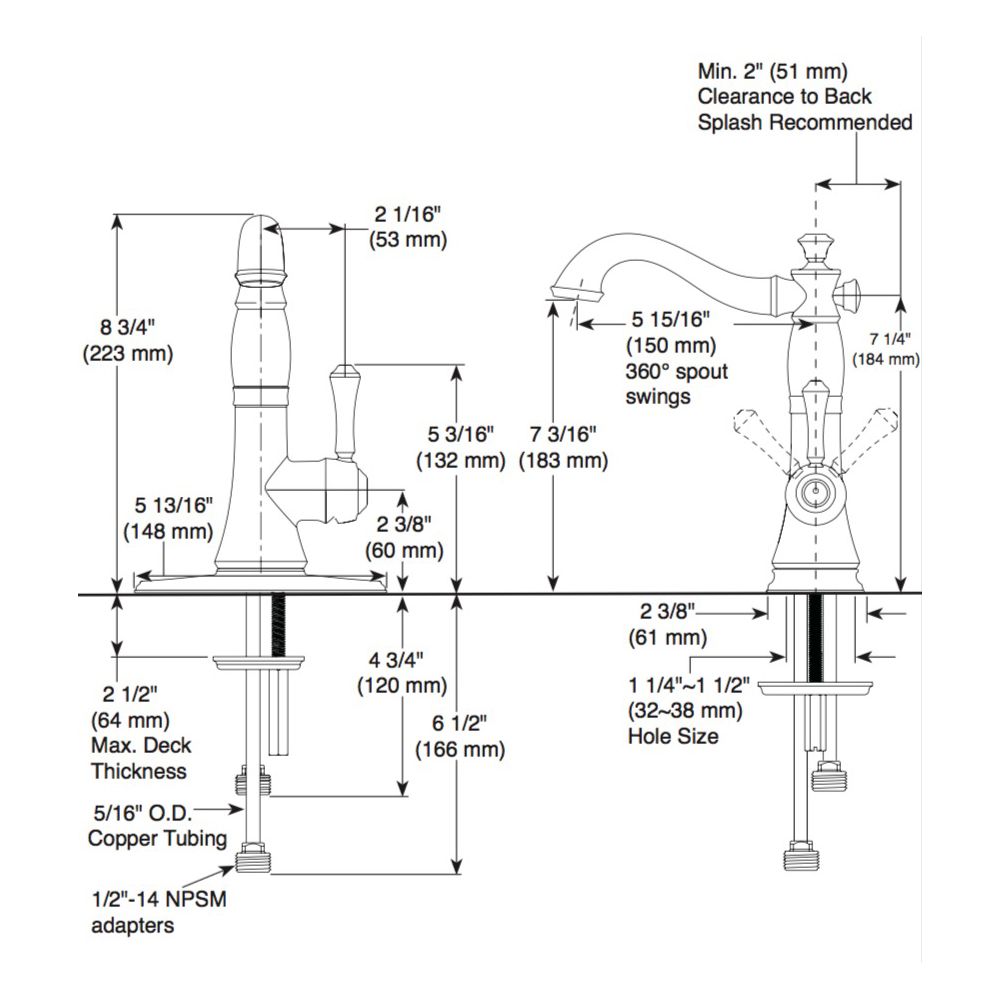 Delta 1997LF Cassidy Single Handle Bar Prep Faucet Champagne Bronze 2