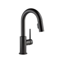 Delta 9959 Trinsic Single Handle Pull Down Bar Prep Faucet Matte Black 1