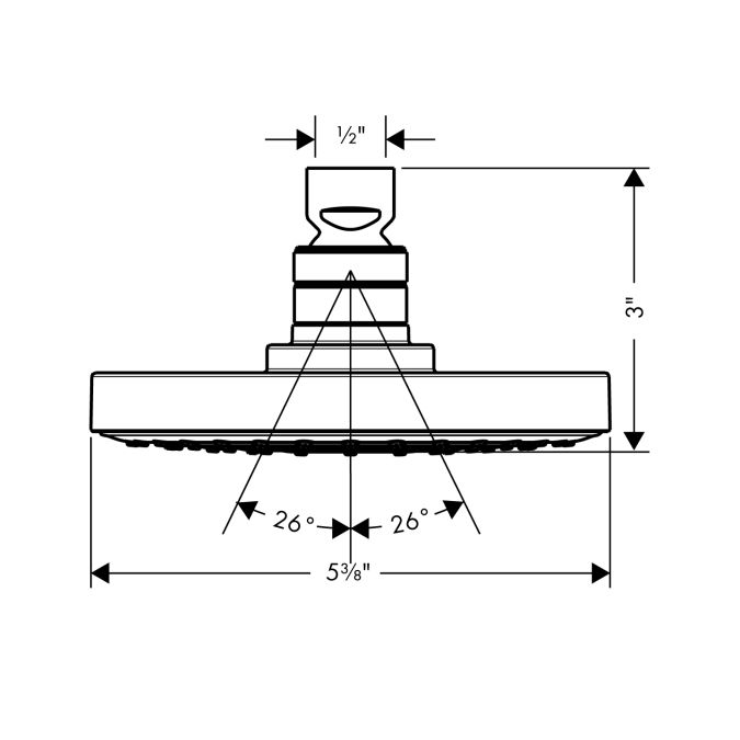 Hansgrohe 27486821 Raindance S 150 Air 1 Jet Showerhead Brushed Nickel 2