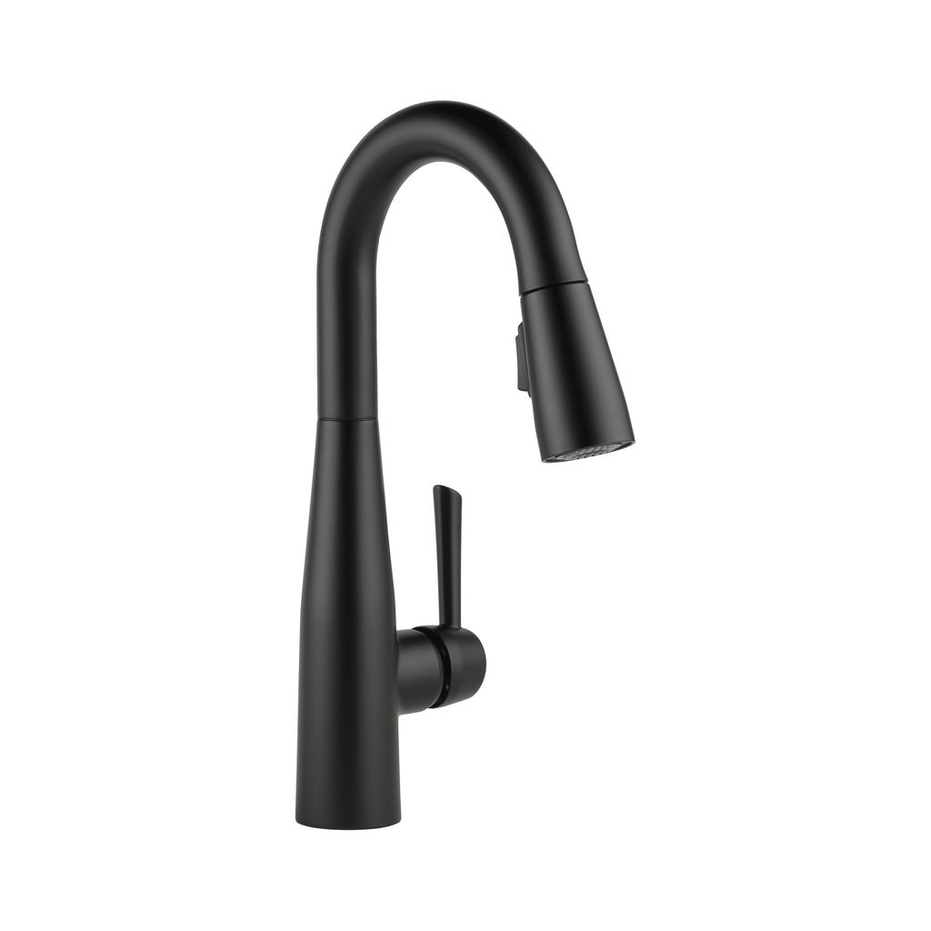 Delta 9913 Essa Single Handle Pull Down Bar Prep Faucet Matte Black 1