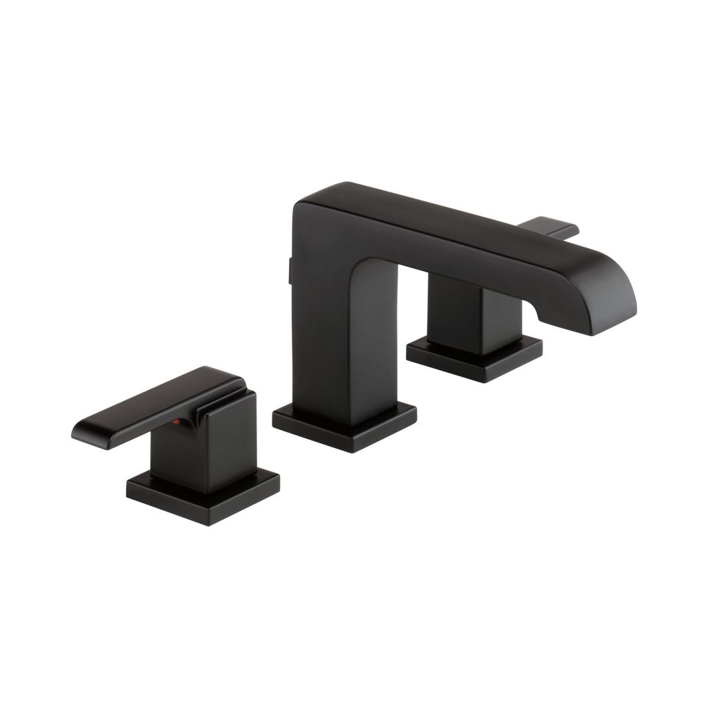 Delta 3567 Ara Two Handle Widespread Lavatory Faucet Matte Black 1