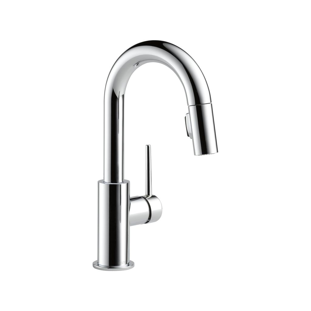 Delta 9959 Trinsic Single Handle Pull Down Bar Prep Faucet Chrome 1