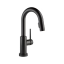 Delta 9959T Trinsic Single Handle Pull Down Bar Prep Faucet With Touch2O Matte Black 1