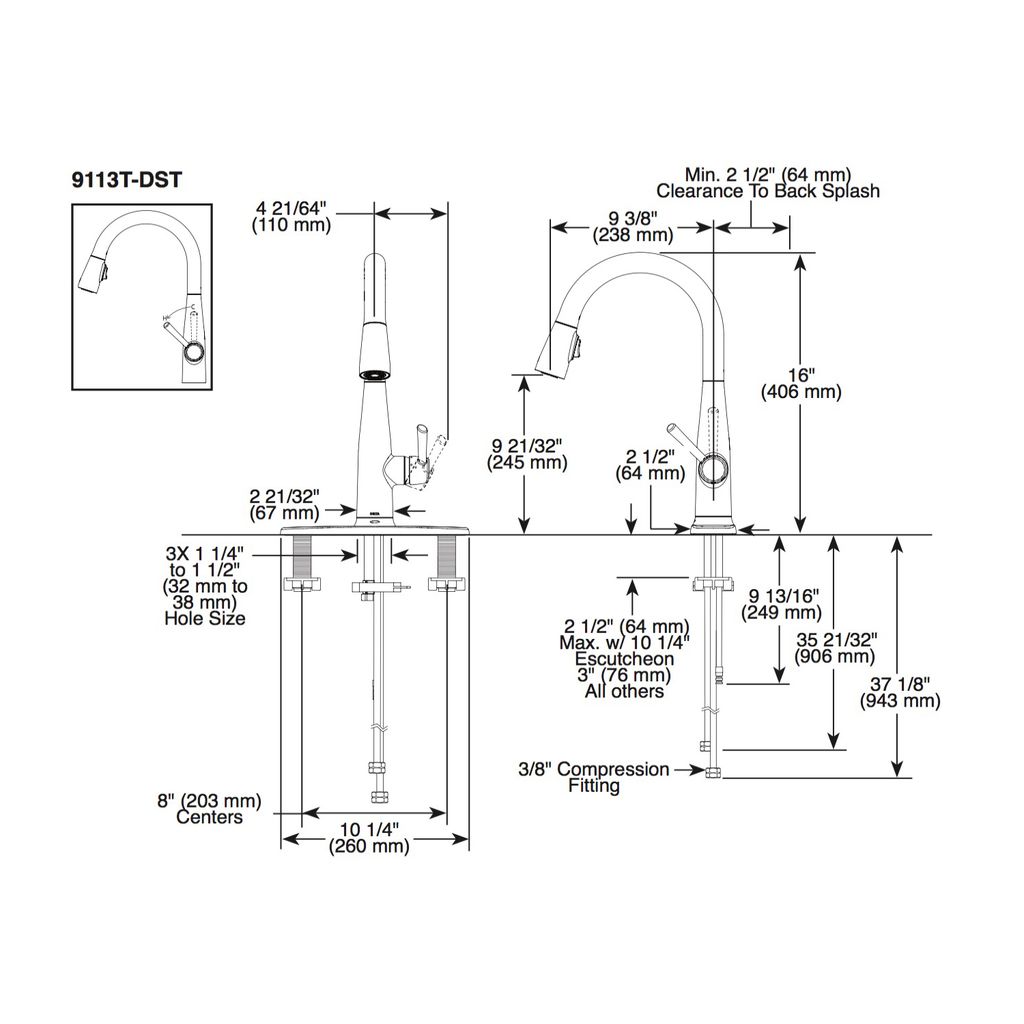 Delta 9113T Essa Single Handle Pull Down Kitchen Faucet Touch2O Arctic Stainless 2