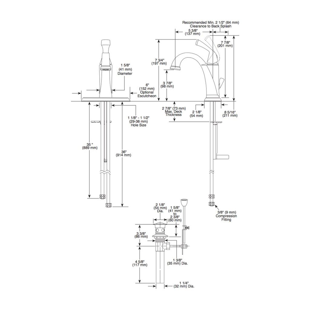 Delta 551 Dryden Single Handle Lavatory Faucet Brilliance Stainless 2