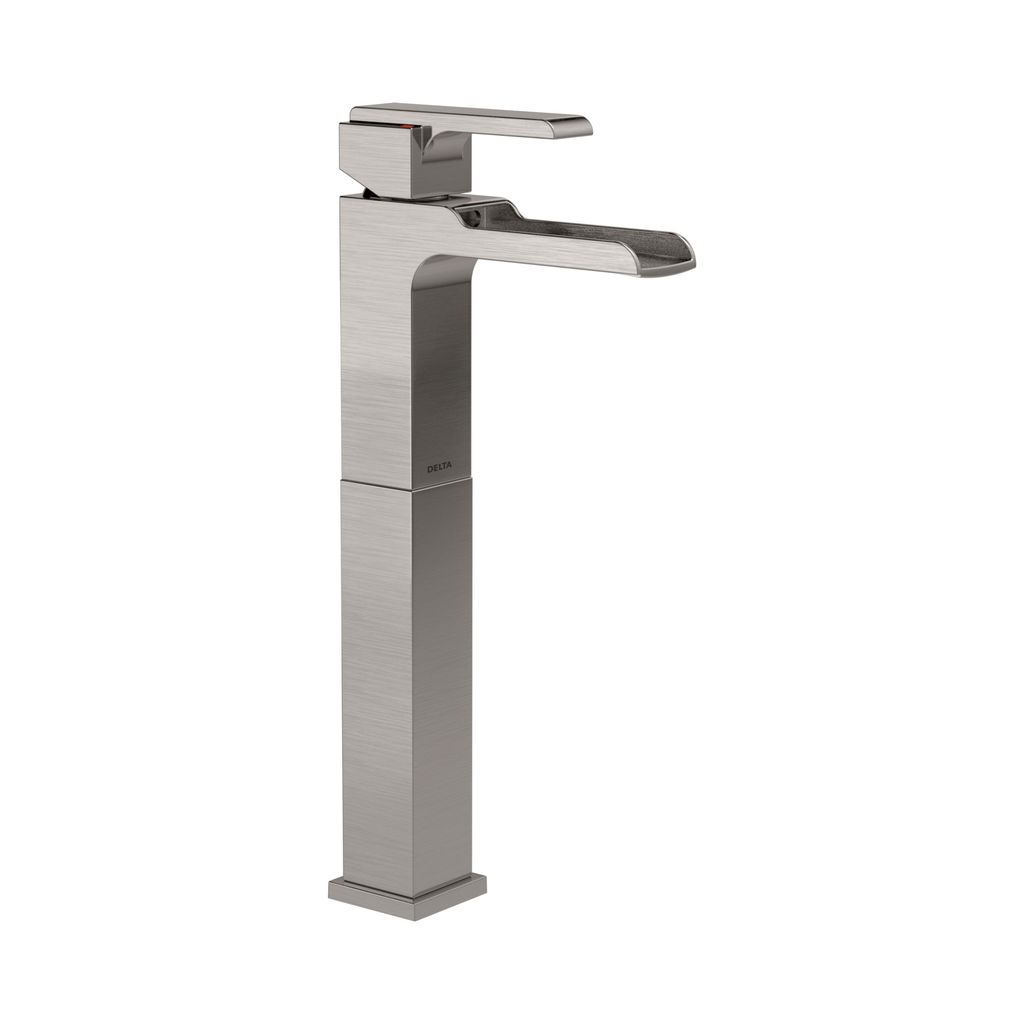 Delta 768LF Ara Single Handle Vessel Channel Lavatory Faucet Brilliance Stainless 1