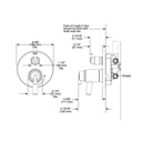 Delta T27T959 Contemporary Two Handle TempAssure 17T Series Valve Trim Chrome 2