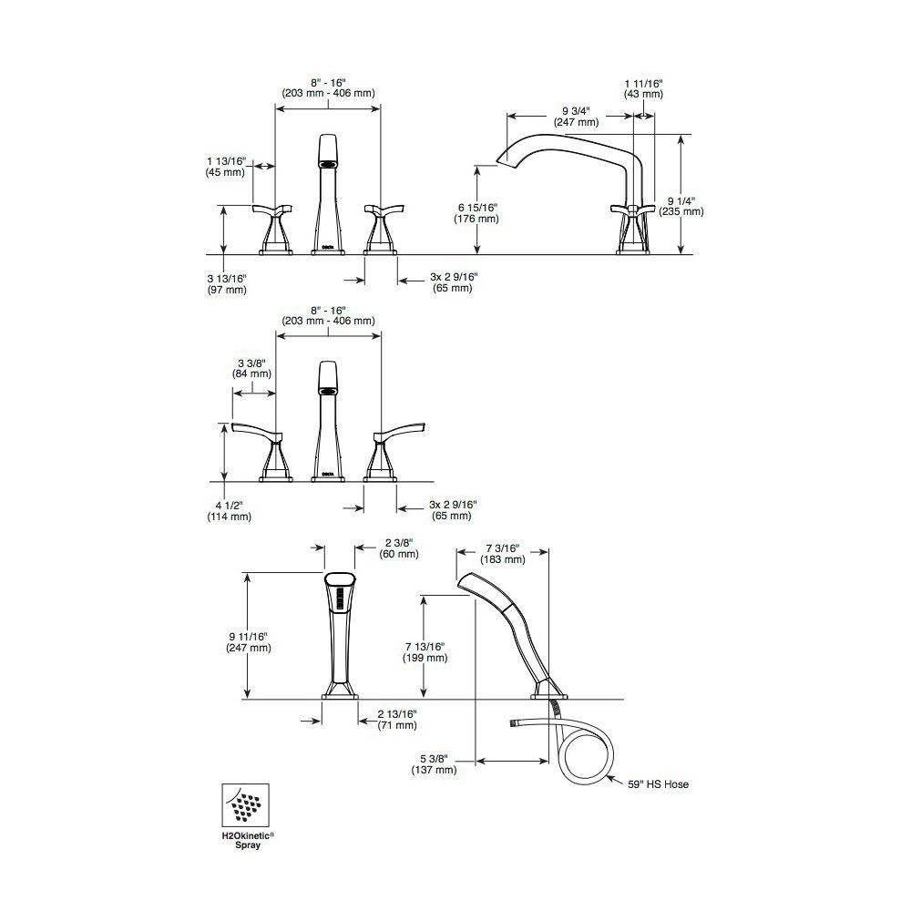 Four Hole Roman Tub Trim T4776