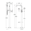 Delta T4776-FL Stryke Freestanding Tub Filler Trim Stainless 2