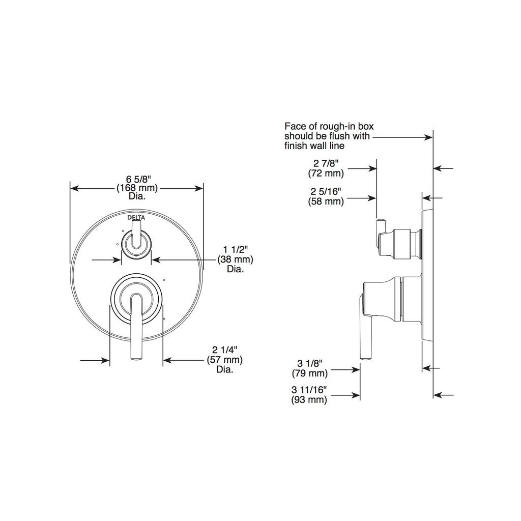 Delta T24959 MonitorR 14 Series With 6 Setting Diverter Trim Chrome 2