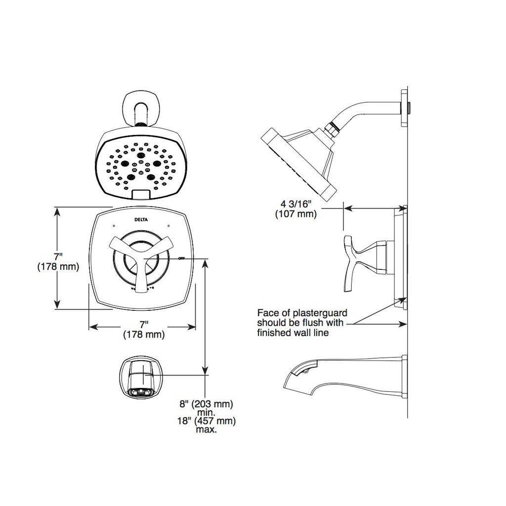 Delta T140766 Stryke 14 Series Valve Only Chrome 2