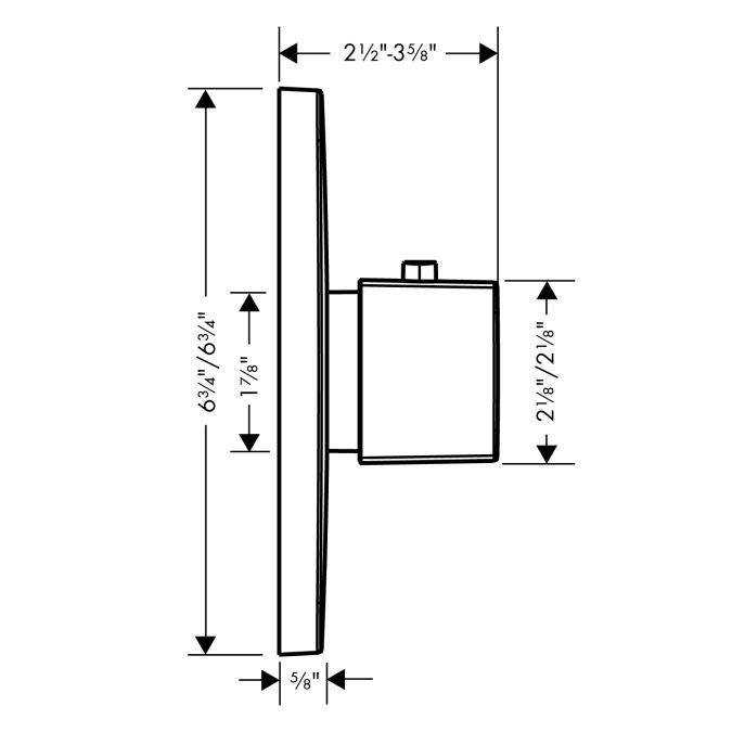 Hansgrohe 11731001 Axor Urquiola Thermostatic Trim 2