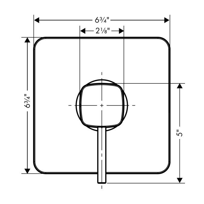 Hansgrohe 11408001 Axor Urquiola Pressure Balance Trim Chrome 2