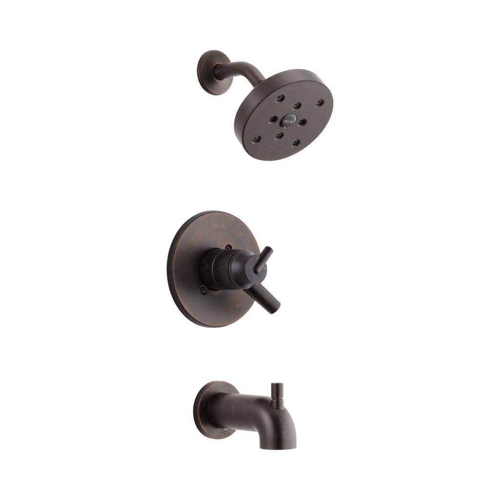 Delta T17459 Trinsic Monitor 17 Series H2Okinetic Tub And Shower Trim Venetian Bronze 1