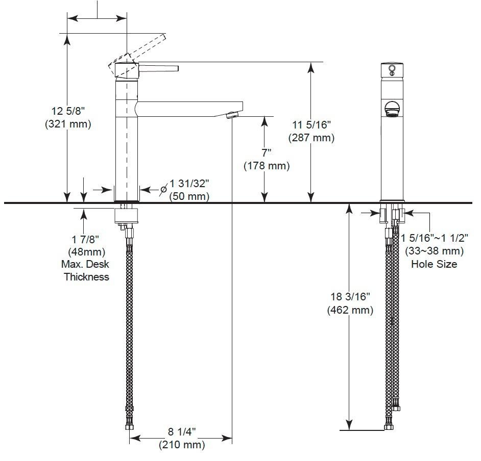 Delta 1159LF Trinsic Single Hole Kitchen Faucet Arctic Stainless 2