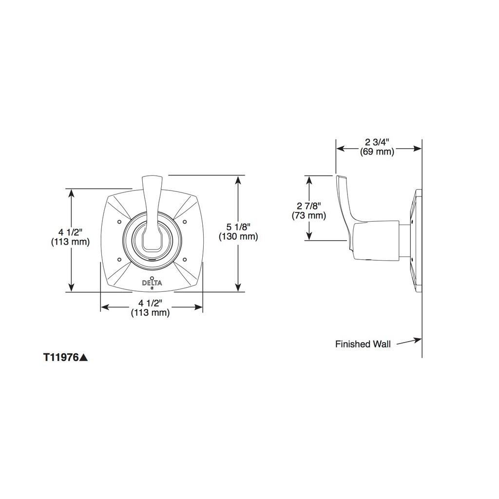 Delta T11976 Stryke Six Function Diverter Trim Stainless 2