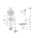 Delta T17T476 Stryke 17 Thermostatic Tub and Shower Only Chrome 2