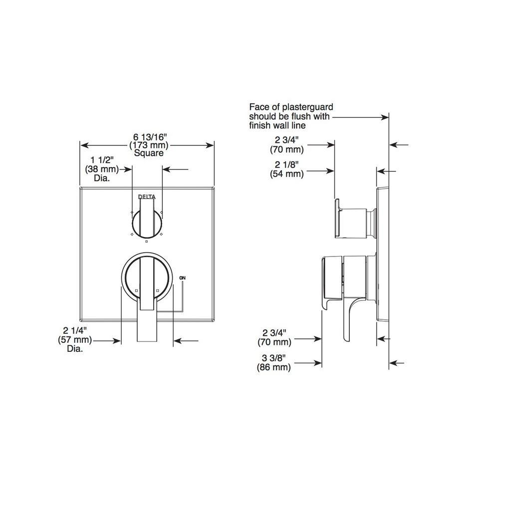 Delta T27867 MonitorR 17 Series With 3 Setting Diverter Trim Chrome 2