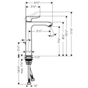 Hansgrohe 31183001 Metris 200 Single Hole Faucet Tall Chrome 3