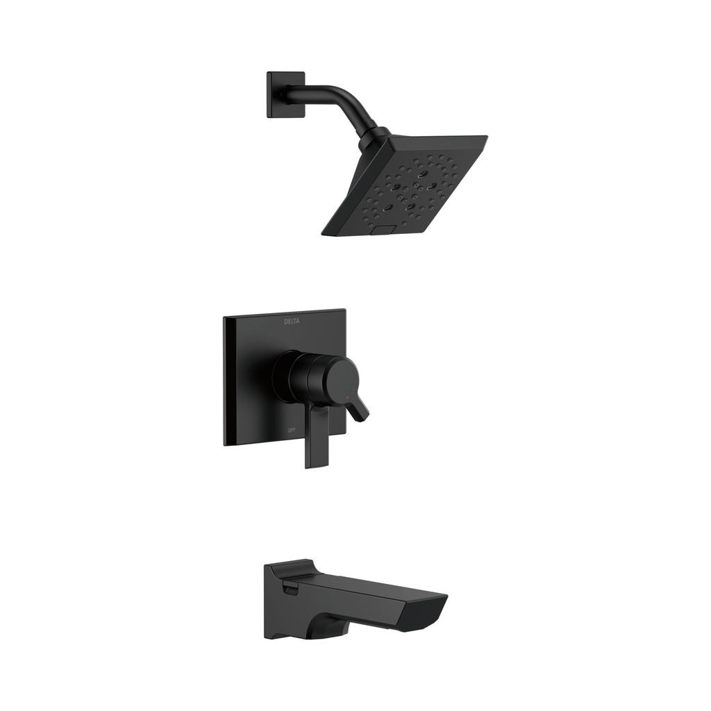 Delta T17499 Pivotal Monitor 17 Series H2Okinetic Tub and Shower Trim Matte Black 1