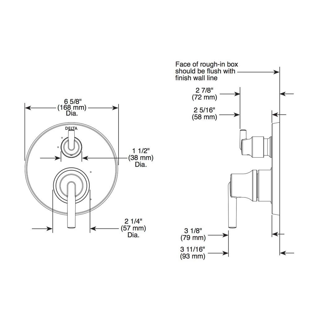 Delta T24859 Trinsic MonitorR 14 Series With 3 Setting Diverter Trim Stainless 2