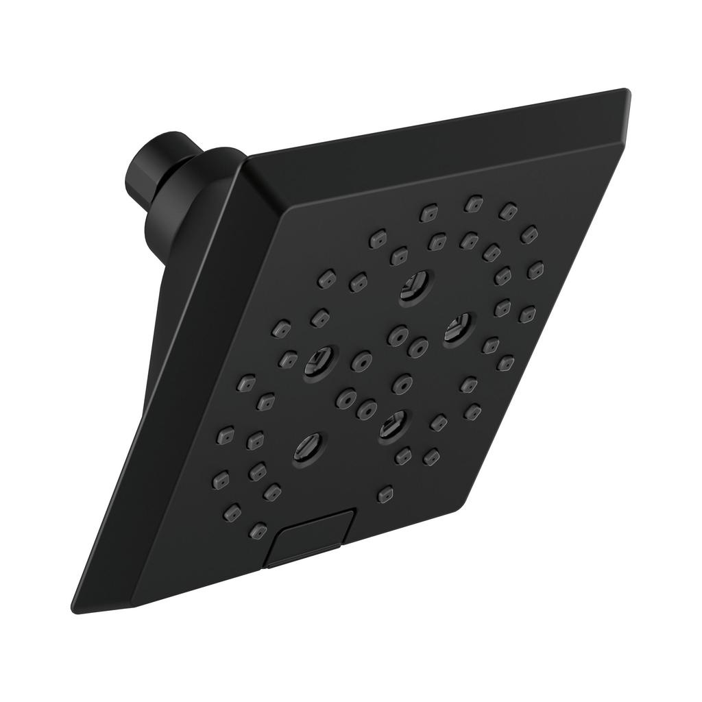 Delta 52664 Pivotal H2Okinetic 5 Setting Angular Modern Raincan Shower Head Matte Black 1