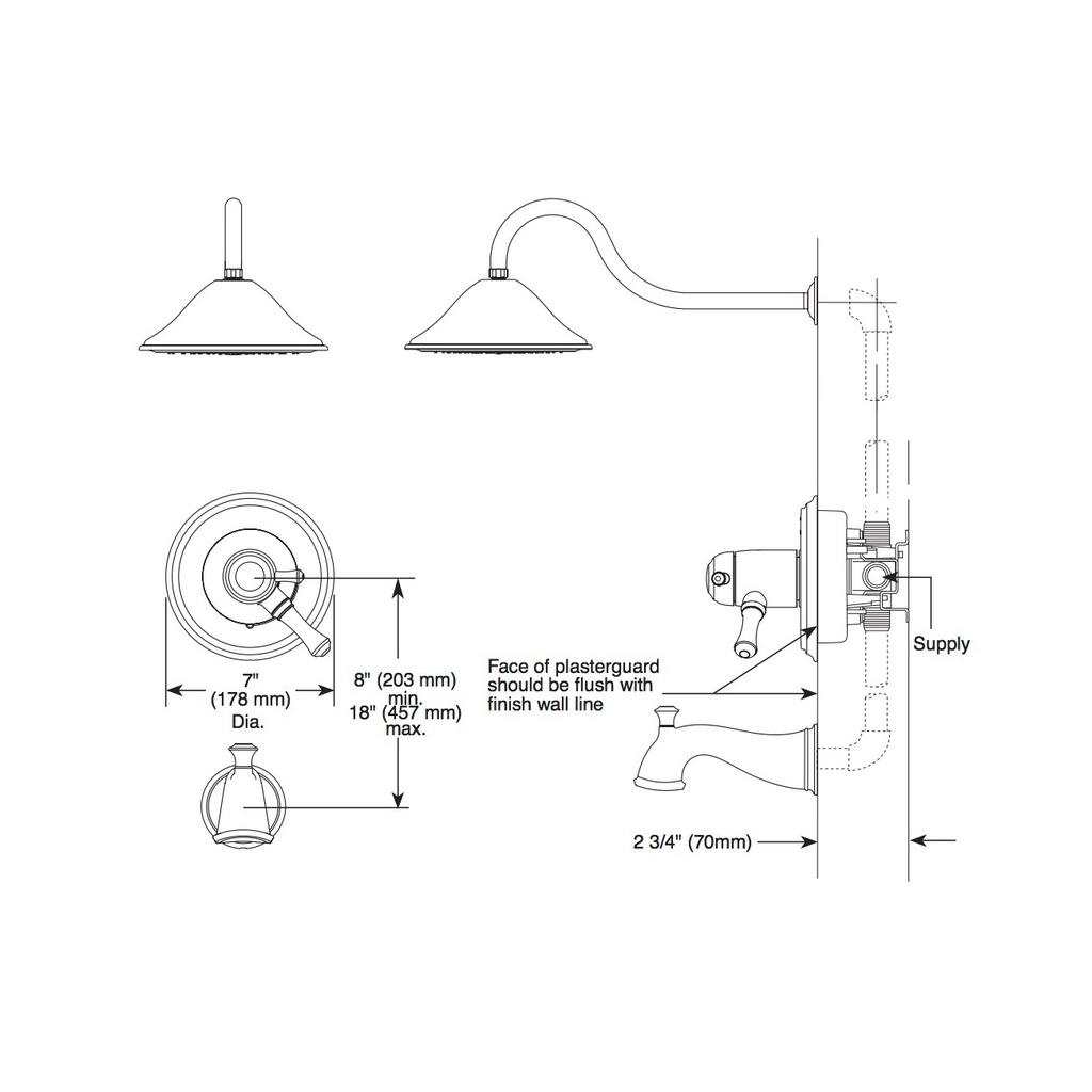 Delta T17T497 Cassidy TempAssure 17T Series Tub &amp; Shower Trim Stainless 2