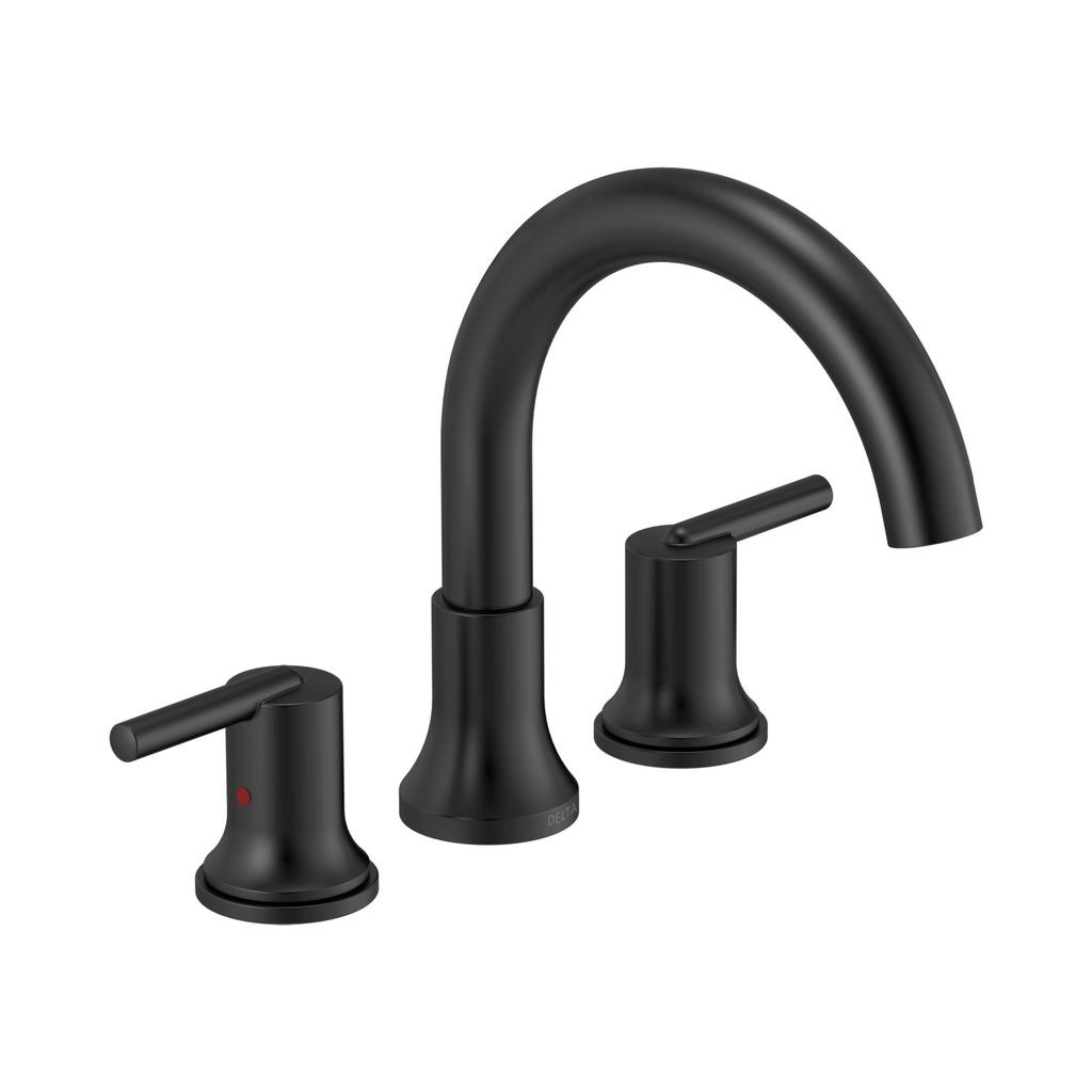 Delta T2759 Trinsic 3 Hole Roman Tub Trim Matte Black 1