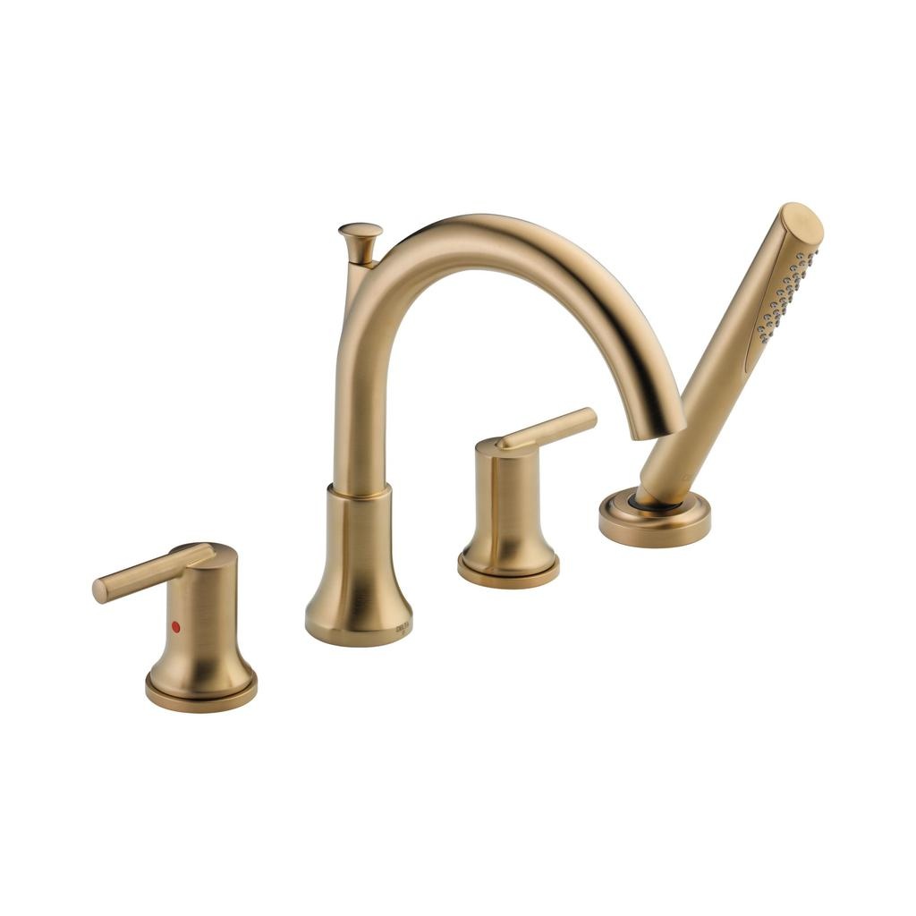 Delta T4759 Trinsic Roman Tub with Hand Shower Trim Champagne Bronze 1