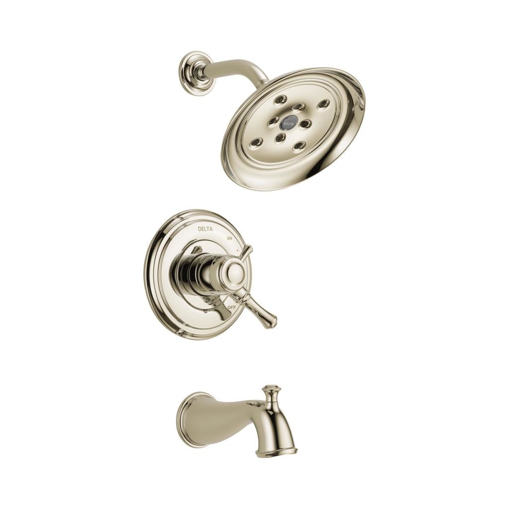 Delta T17497 Cassidy Monitor 17 Series H2Okinetic Tub And Shower Trim Polished Nickel 1