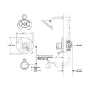 Delta T17497 Cassidy Monitor 17 Series H2Okinetic Tub And Shower Trim Stainless 2