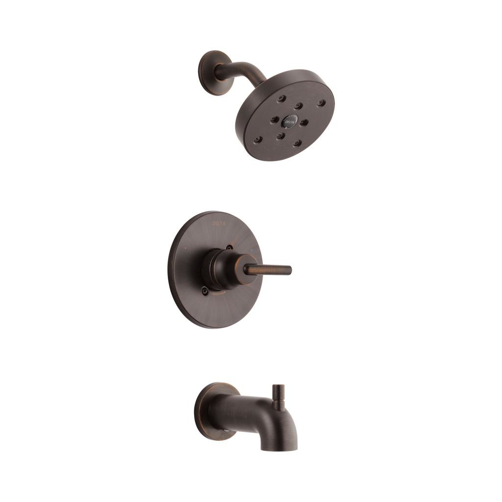 Delta T14459 Trinsic Monitor 14 Series H2Okinetic Tub And Shower Trim Venetian Bronze 1