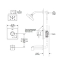 Delta T17467 Ara Monitor 17 Series H2Okinetic Tub And Shower Trim Stainless 2