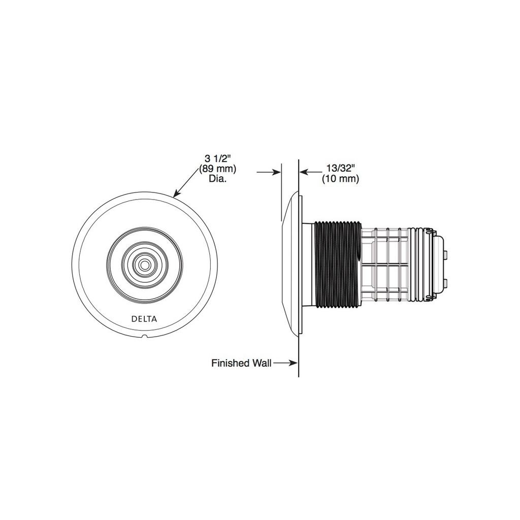 Delta T50010 HydraChoice Round Body Spray Trim Champagne Bronze 2