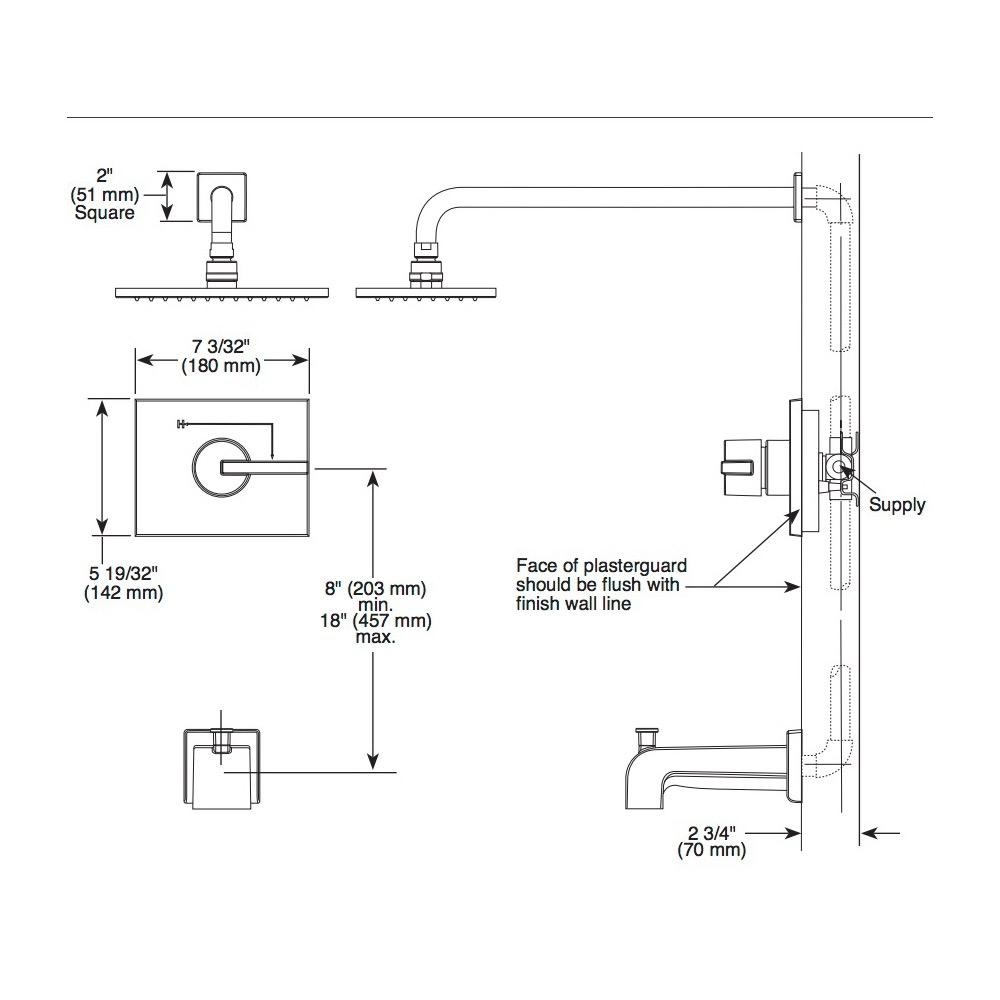 Delta T14453 H2O Vero 14 Series Tub Shower Trim Champagne Bronze 2