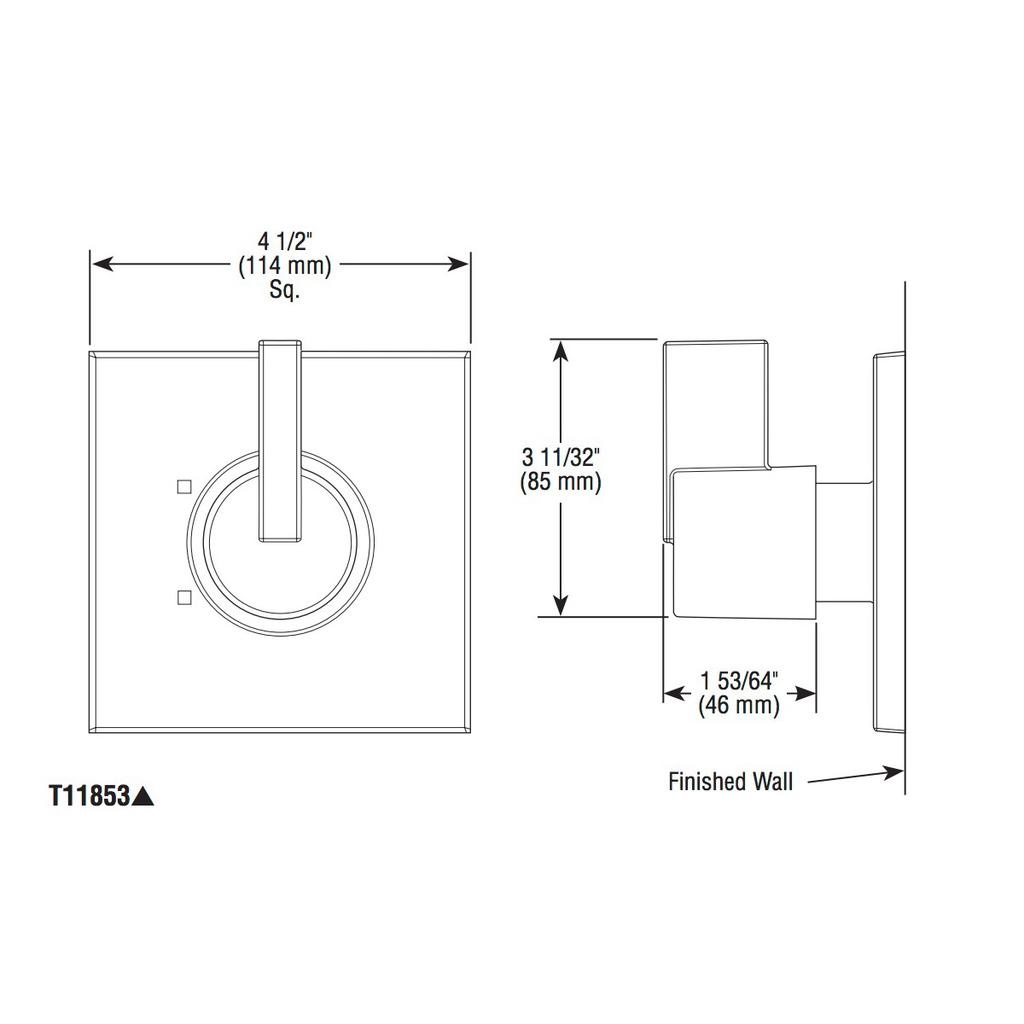 Delta T11853 Vero 3 Setting Diverter Champagne Bronze 2