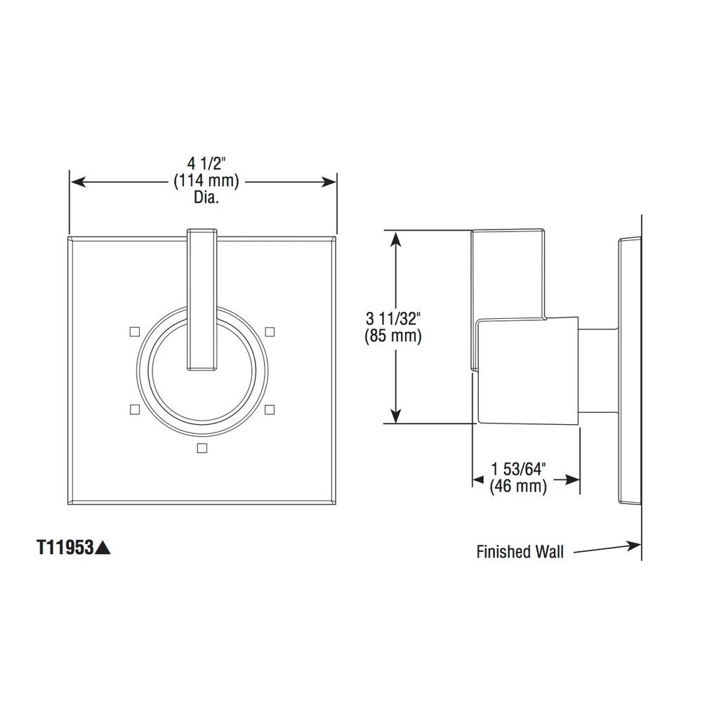 Delta T11953 Vero 6 Setting 3 Port Diverter Trim Venetian Bronze 2