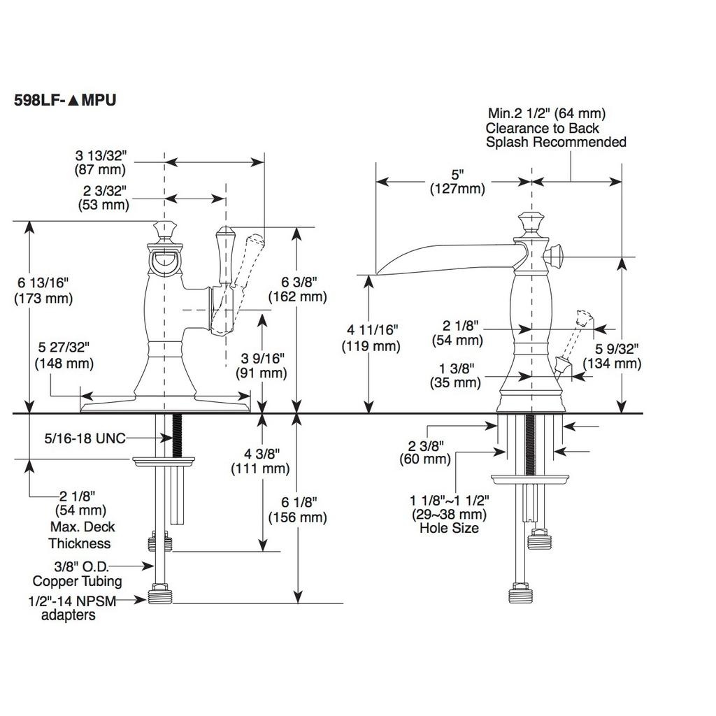 Delta 798LF Cassidy Single Handle Channel Vessel Bathroom Faucet Chrome 2