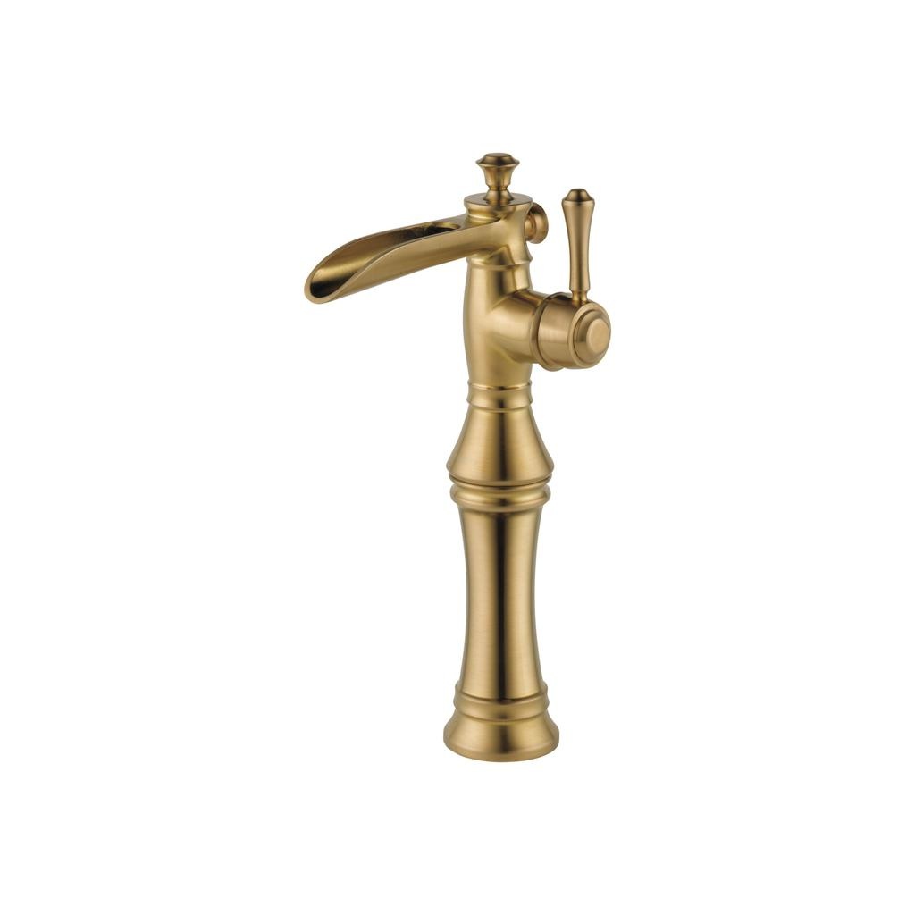 Delta 798LF Cassidy Single Handle Channel Vessel Bathroom Faucet Champagne Bronze 1