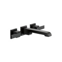 Delta T3567LF Ara Two Handle Wall Mount Bathroom Faucet Trim Matte Black 1