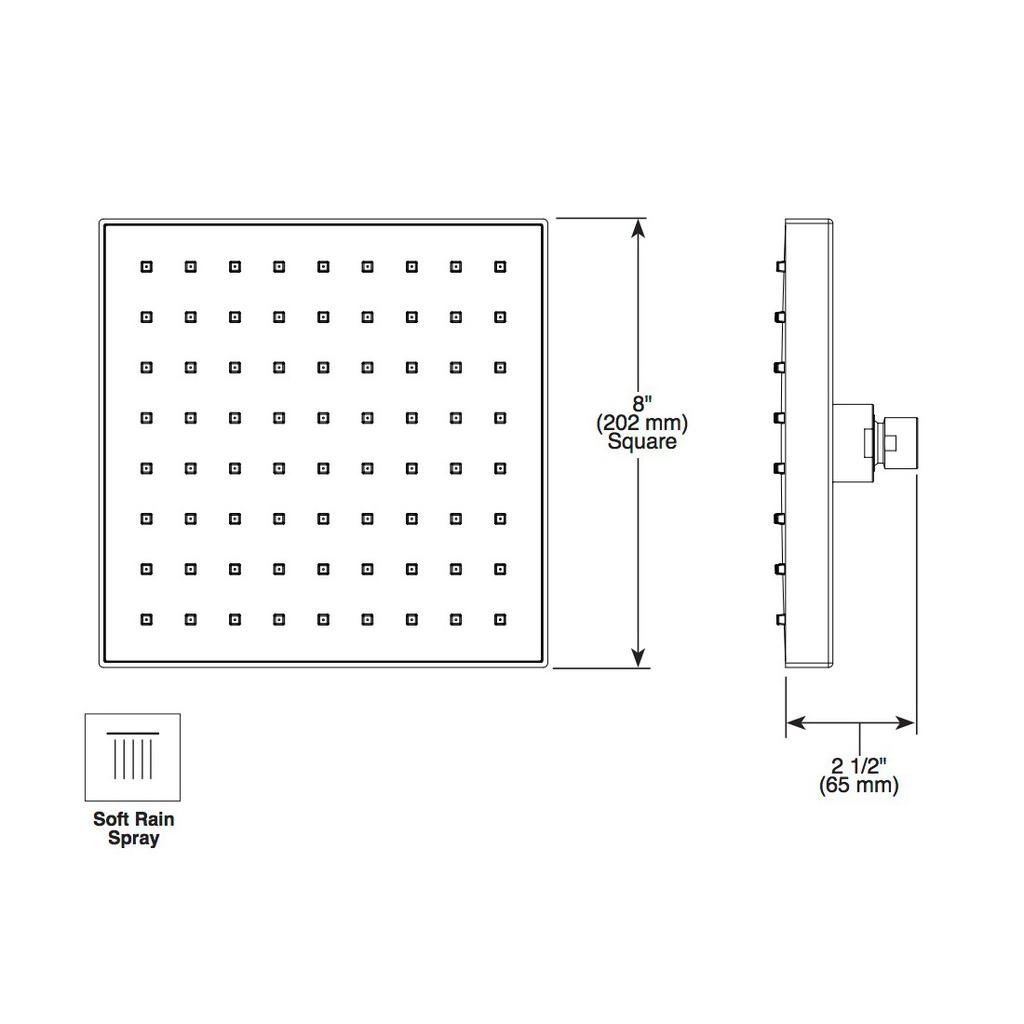 Delta 52841 Raincan Single Setting Shower Head Stainless 2