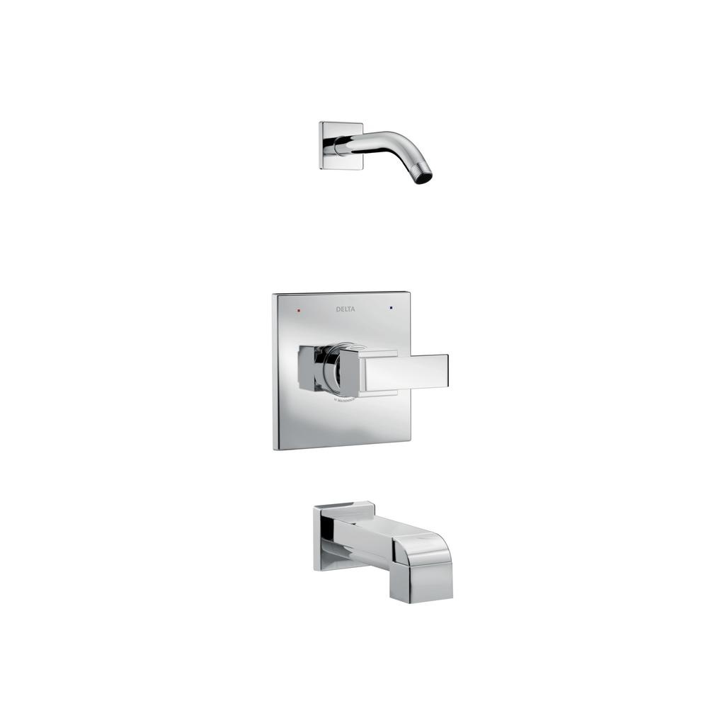 Delta T14467 Ara 14 Series Mc Tub Shower Trim Less Head Chrome 1