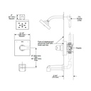 Delta T14467 Ara 14 Series Mc Tub Shower Trim Less Head Stainless 2