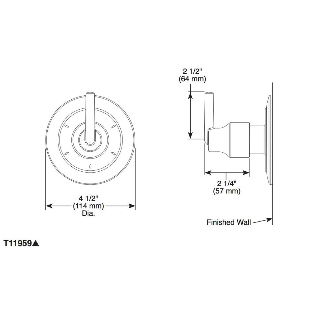 Delta T11959 Trinsic 6 Setting 3 Port Diverter Trim Stainless 2