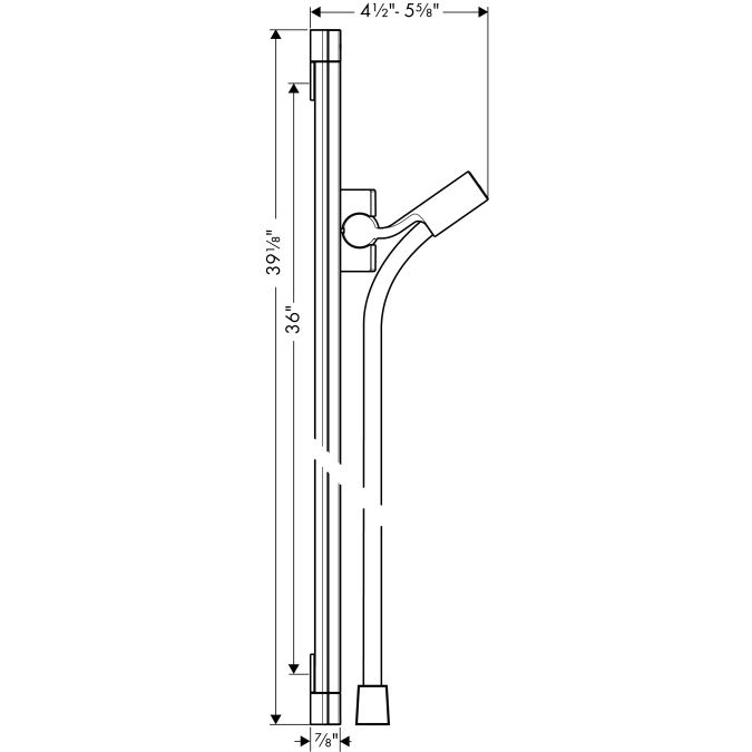 Hansgrohe 27636000 Raindance Unica S Wall Bar 36 Chrome 2