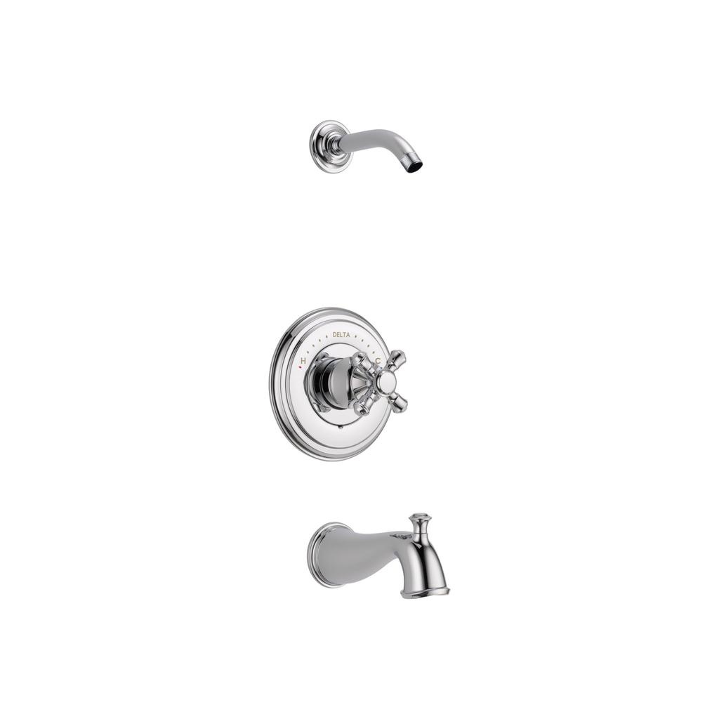 Delta T14497 Cassidy Monitor 14 Series Tub Shower Trim Less Handle Less Head Chrome 1